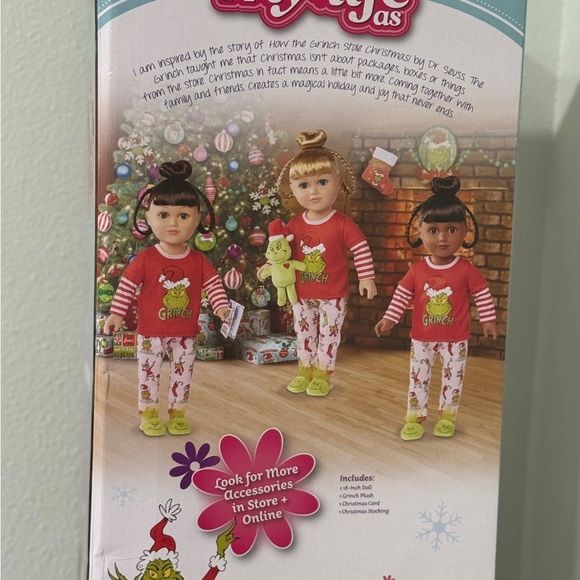 New My Life As Poseable Grinch Sleepover 18 inch Doll, Blonde Hair, Blue Eyes. - Picture 6 of 6